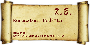 Keresztesi Beáta névjegykártya